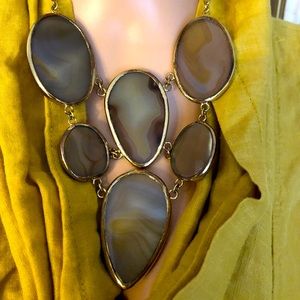 Statement Necklace with agate, by Jaeger